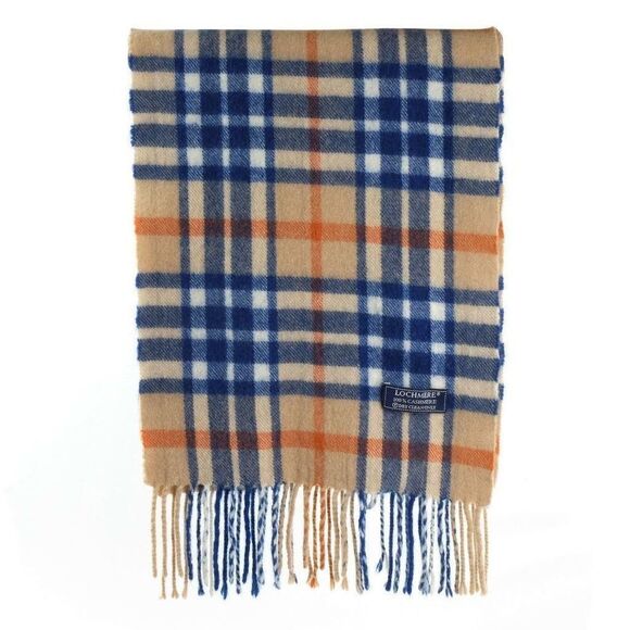 LOCHMERE 100% Cashmere Plaid Scarf - Picture 1 of 7